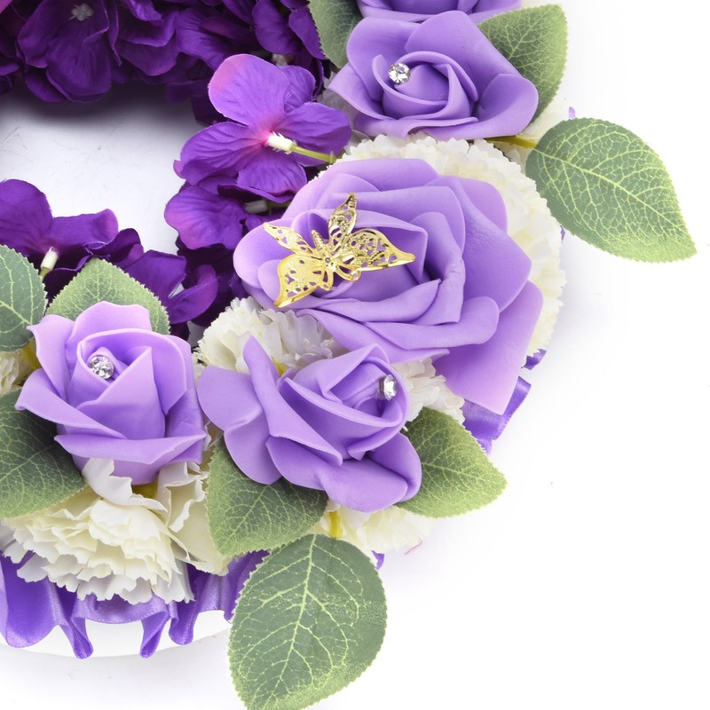 Artificial Heart Shaped Wreaths Wedding Wreaths Fake Flowers Decoration for
