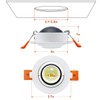 YGS-Tech 2 Inch Eyeball Gimbal LED Recessed Lighting Dimmable Downlight,