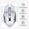 Uciefy Q85 Rechargeable Wireless Gaming Mouse, 2.4G LED Optical Silent