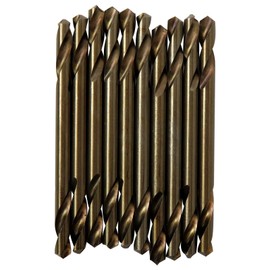 New Pack of 10 Double Ended Cobalt M35 Drill Bit Set,135 Degree Split Point 2" Overall Length 1/8" Misimain Upgraded Replacement