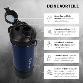 720°DGREE Fitness Shaker "uberShaker" - 550 ml - Premium Protein Shaker with Powder Compartment - Leak-Proof, BPA-Free - Shaker Cup, Mixing Cup for Creamy Protein Shakes, Gym, Workout, Nutrition