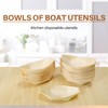 Caoruiy 50Pcs Wooden Boat Set: Biodegradable Disposable Bowls with Natural