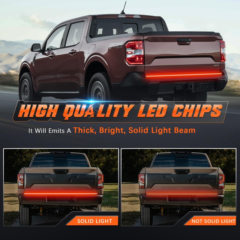 DOXMALL 60 Inch Aluminum Frame Tailgate Light Bars, Triple Row