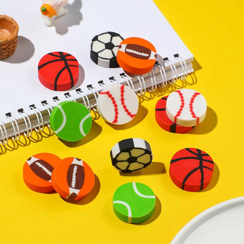 ZAKVOOR 70 Pcs Sport Ball Pencil Erasers Bulk for Gift