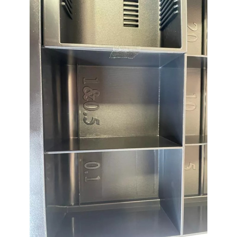 Exhivit Caja De Dinero Metálica, Punto De Venta Color Negro