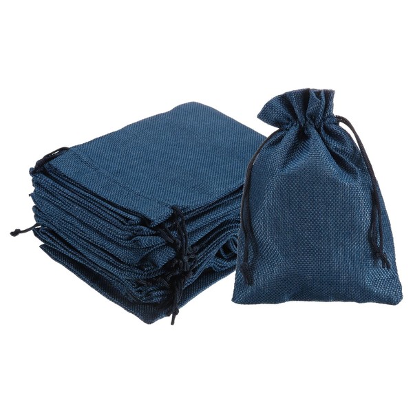 sourcing map 25Pcs Burlap Gift Bags with Drawstring 5" x