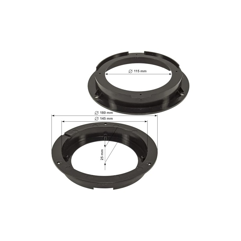 tomzz Audio 2819-002 Speaker Rings Adapter Brackets Compatible with Hyundai