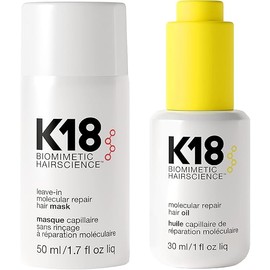 K18 Repair Bundle - Leave-In Repair Hair Mask, 4-Minute Speed Treatment(50ml), and Weightless Hair Strengthening Oil (30ml)