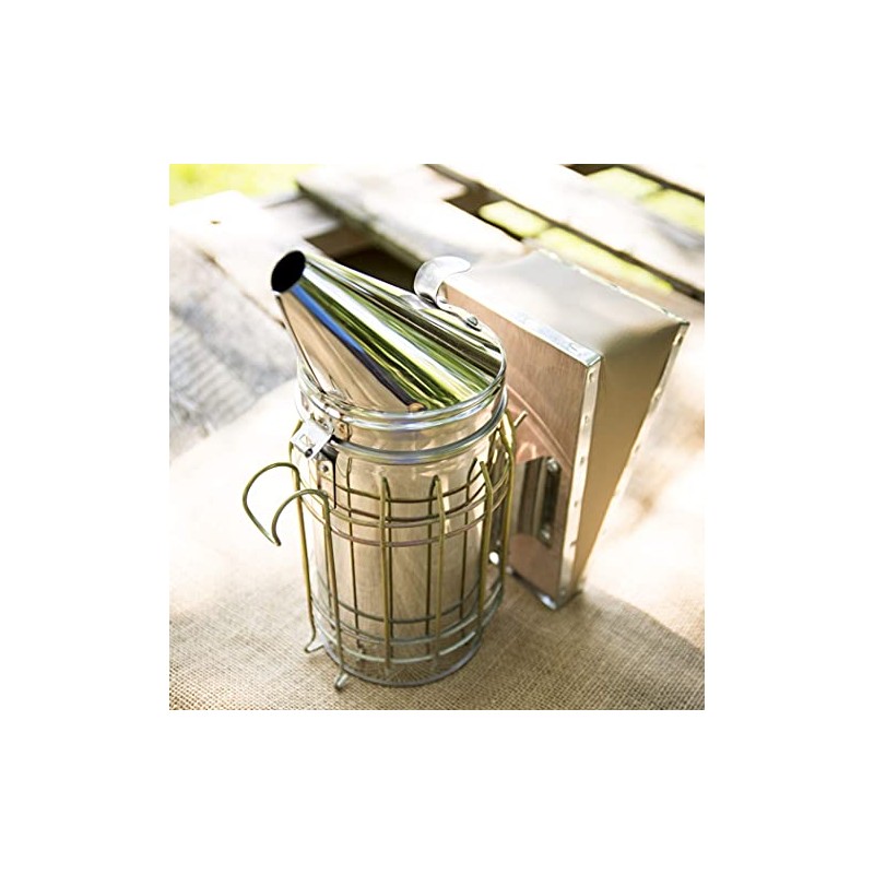 VIVO New Bee Hive Smoker Stainless Steel w/Heat Shield Beekeeping