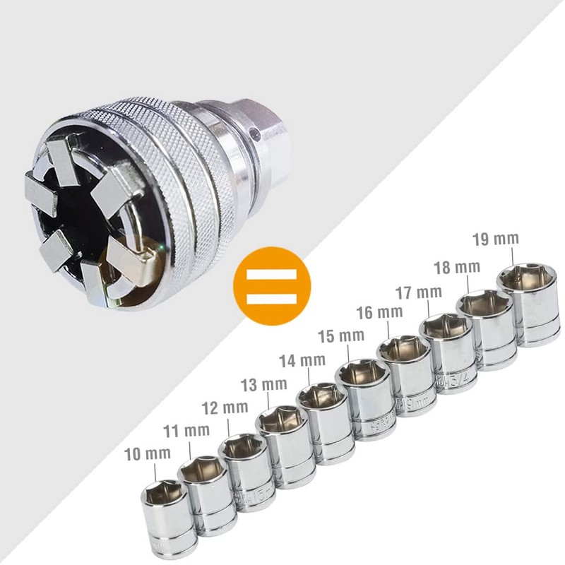 Kimlonton Universal Socket Wrench, Universal Socket Wrench, 0.4 - 0.7