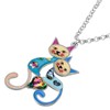 BONSNY - Collar con Colgante para Parejas y Gatos, esmaltado