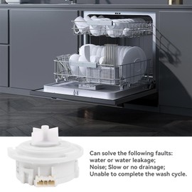 Emptty Dishwasher Drain Pump Motor Replacement for Kenmore LG EAU62043403 EAU62043401 EAU60710801 White Plastic Basic 79x53mm/3.11"x2.09" 165g