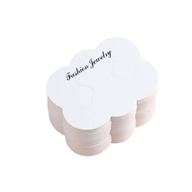 JIHUOO 100 Pcs Hair Clip Bow Display Cards Hair Hairpin Barrettes Packaging Cards Cardboard for Hair Accessories White