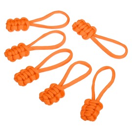 PATIKIL Zipper Pulls Replacement, 10 Pack Extension Cord Handle Fix Pull Tab Extender Fixer Slider Head Repair Kit for Luggage Backpack Jacket, Orange
