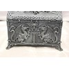7.25 Inch Dragon Chest Shaped Decorative Trinket Box, Black Color