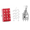 Heschen MTS-402 ON-ON 4PDT Miniature Toggle Switch, 12 Pin, 2A,