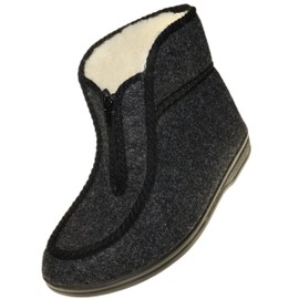 APREGGIO Men's Winter Slippers - Warm Slippers Men - Comfort Felt Slippers Men - Warm Slippers Men's Felt - Comfortable Winter Slippers Men, gray