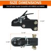 2-5/16'' Hitch Ball Heavy Duty Cast Adjustable Trailer Coupler, 15000LBS