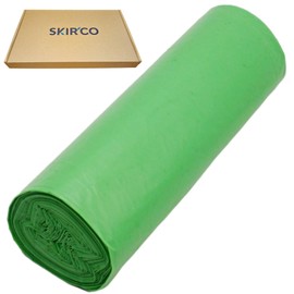 SKIR'CO (50 Stück) Müllsäcke 60 Liter, grün Müllsäcke 60 x 72 cm, Müllbeutel, Müllbeutel grün
