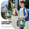 Clastyle Black Dinosaur Insulated Lunch Bag for Kids, Portable Large