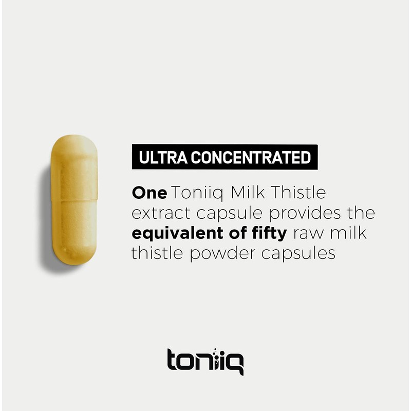 Toniiq Milk Thistle - Ultra High Potency 50:1 Extract with