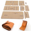 8Pcs Acrylic Template Short Wallet DIY HandMade Leather Pattern Mold