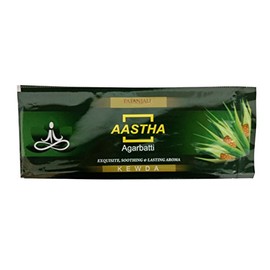 Patanjali Aastha Agarbatti Incense Pack of 18 Sticks (Kewda)