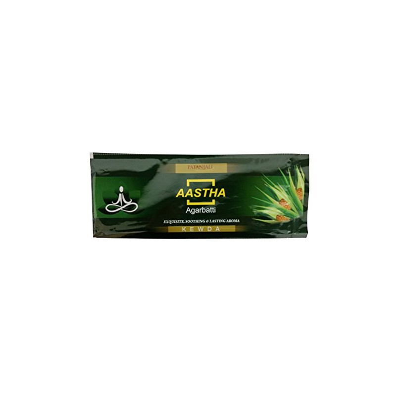 Patanjali Aastha Agarbatti Incense Pack of 18 Sticks (Kewda)