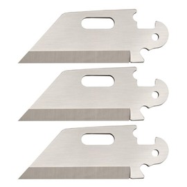 Cold Steel Click-N-Cut Exchangeable Blade Utility Knife, Includes Belt Sheath and 3 Blades, 3 Pack Utility Plain Edge Blades, One Size
