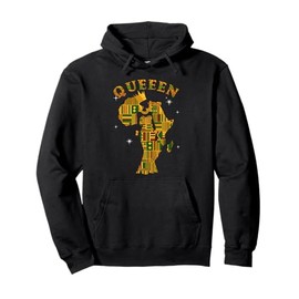 African Attire for Women Tops Girls Kente Afro African Queen Pullover Hoodie