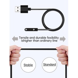 WUNIAK Charging Cable for Johiear Bone Conduction Headphones Waterproof, Magnetic USB Charging Cable USB Flexible Accessories for Johiear ，（2 Pack）