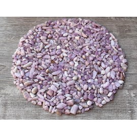 WHOLESALE Natural Semi Tumbled Kunzite Gemstone Chips, Kunzite Crushed Mini Crystals, Undrilled Crystal Chips (Kunzite, 1 Pound)