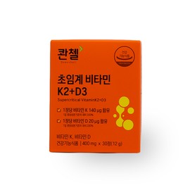 Quentzel Supercritical Vitamin K2+D3, 2 units, 30 tablets / 콴첼 초임계 비타민 K2+D3, 2개, 30정