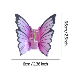 Pretty Butterfly Hair Clips,Cute Acetate Claw Clip for Women,Fashion Hair Clip,Fuchsia