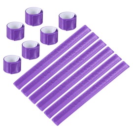 PATIKIL Reflective Slap Bands, 20 Pcs Reflector Band Snap Bracelet Armbands High Visibility Safety Reflectors Wrist Strap Strips for Night Jogging Cycling Running Hiking, Purple