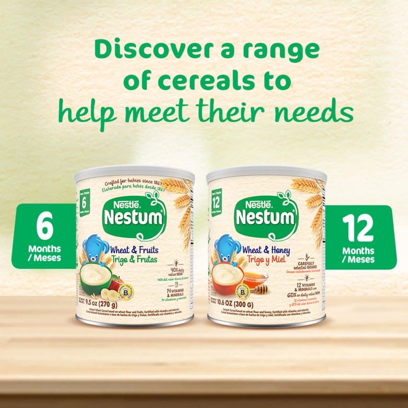 Nestle Nestum Infant Cereal Wheat and Fruits, 9.5 Ounce (Pack