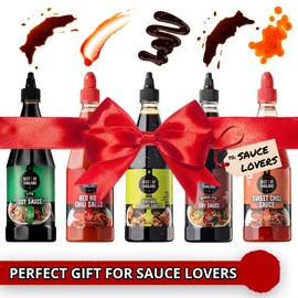 Best of Thailand Sauce Variety Pack | Gift Set of 5 [23.65oz] Bottles Packed with Flavor|Perfect Package for Grill Chefs | Grilling & Cooking Gifts for Men | Gourmet Umami Sauce Sampler Sets | Kosher