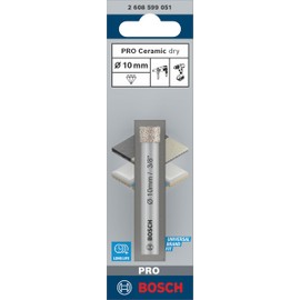 Bosch Professional 1x Diamantbohrer Expert for Ceramic (für Harte Fliesen, Harter Stein, Weichgestein, 10 mm, Zubehör Bohrmaschine)