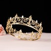 Royal Full King Crown Metal Crowns And Tiaras For Men