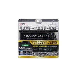Kashimura Clock Thermo Voltmeter 2 Model Number: AK-214