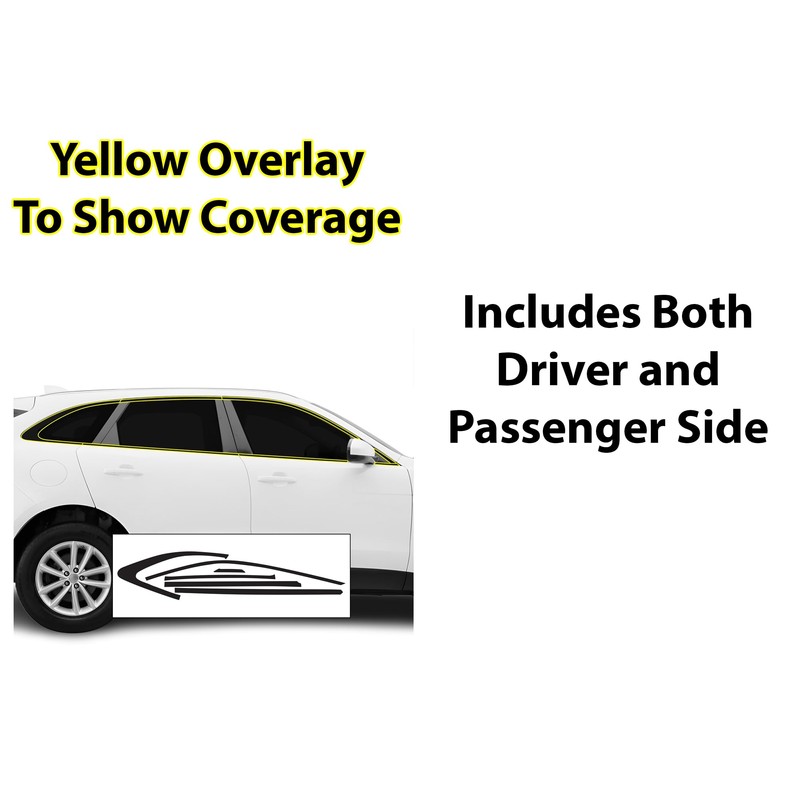 BOGAR TECH DESIGNS Side Window Trim Chrome Delete Overlay Compatible