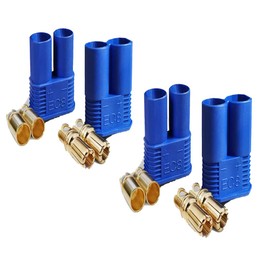 Yiqigou 2 Pairs Gold-Plated Male Female EC8 Connector 8mm Bullet Plug Banana Plug Connector Adapter