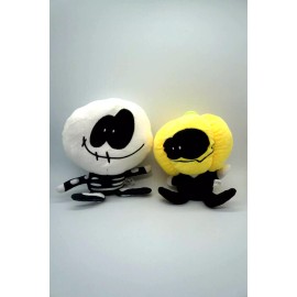 trendy BEST IDEA for Birthday Happy Bag Gift Fluffy Plush Pumking and Skeleton Pack x12