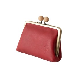 Kanmi Drop Tree Wooden Ball Mini Wallet WL22-25 Genuine Leather Wallet Made in Japan, Camel