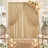 20ft x 10ft Wrinkle Free Beige Backdrop Curtain for Wedding