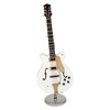 Electric Guitar Miniature Replica White 3 x 7 Resin Stone