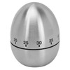 Mechanical Timer Egg Shaped Clear Scale Stainless Steel Timing Reminder