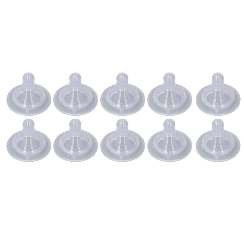 10pcs Infant Silicone Nipples Baby Bottle Replacement Feeding Nipples for