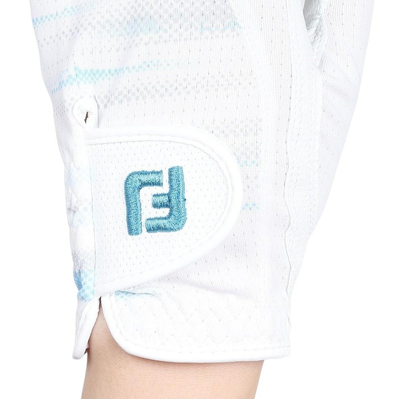 FootJoy Women's Golf Gloves, Staycool EX, Ambidextrous, White/Blue, 8.3 inches