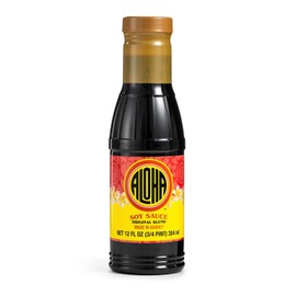 Aloha Shoyu Soy Sauce, Original Blend - Hawaiian Soy Sauce with Smooth, Balanced Flavor - Authentic Soy Sauce for Cooking, Marinades, and Dips - Premium Shoyu Soy Sauce Made in Hawaii - 12 Oz